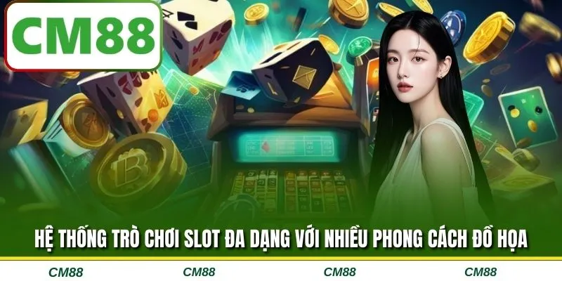 Hệ thống trò chơi slot đa dạng với nhiều phong cách đồ họa